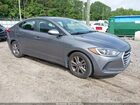 2018 Hyundai Elantra Sel Gray vin: 5NPD84LF3JH343908