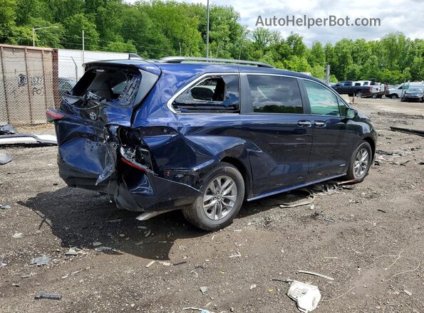 5TDJSKFCXMS004264 2021 TOYOTA SIENNA Синий Задняя правая четверть
