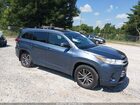 2017 Toyota Highlander Xle Blue vin: 5TDJZRFH2HS406429