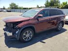 2019 Toyota Highlander Xle Burgundy vin: 5TDJZRFH4KS925960