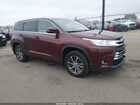 2018 Toyota Highlander Xle Burgundy vin: 5TDJZRFH5JS813196
