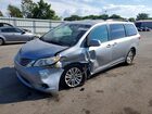 2017 Toyota Sienna Xle 8-passenger Серебряный vin: 5TDYZ3DC2HS830079