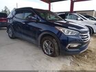 2017 Hyundai Santa Fe Sport 2.4l Blue vin: 5XYZU3LB3HG412882