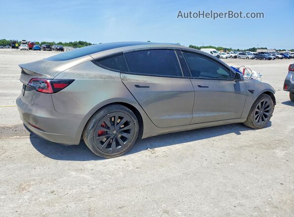 5YJ3E1EA9MF982575 2021 TESLA MODEL Gray უკანა მარჯვენა