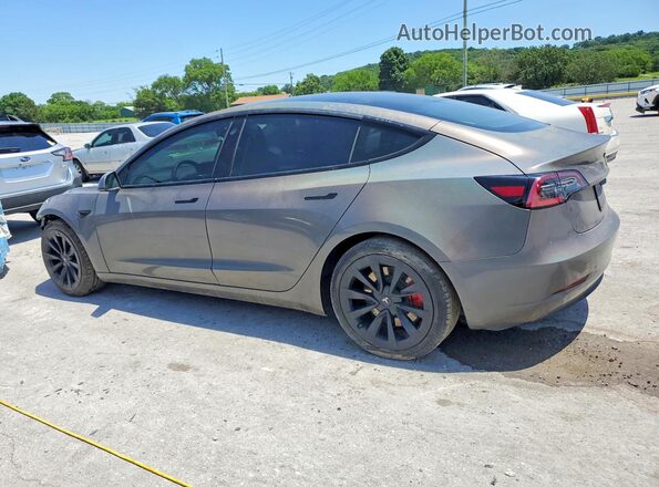 5YJ3E1EA9MF982575 2021 TESLA MODEL Gray უკანა მარცხენა