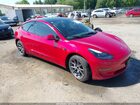 2022 Tesla Model 3 Long Range Dual Motor All-wheel Drive Burgundy vin: 5YJ3E1EB0NF232038