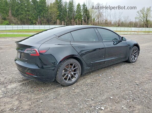 5YJ3E1EB1MF064246 2021 TESLA MODEL Black უკანა მარჯვენა
