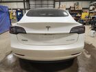 2022 Tesla Model 3 White vin: 5YJ3E1EB2NF195297 Damage: Deck Lid, Corrosion, 3 To 4 Inches