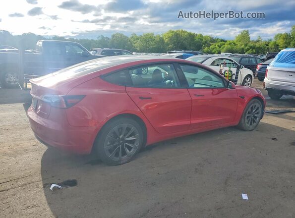 5YJ3E1EB4MF079632 2021 TESLA MODEL Red Հետևի աջ