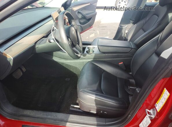5YJ3E1EB4MF079632 2021 TESLA MODEL Red Սալոնի դիմացի տեսք