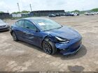 2022 Tesla Model 3 Long Range Dual Motor All-wheel Drive Blue vin: 5YJ3E1EB6NF103432