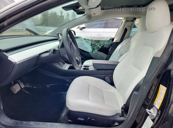 5YJ3E1EB6NF345654 2022 TESLA MODEL Black Vista interior delantera