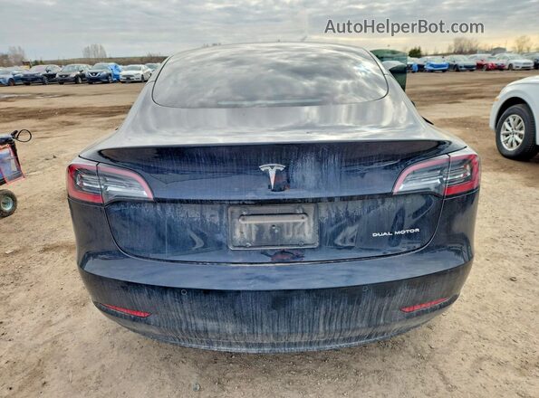 5YJ3E1EB6NF345654 2022 TESLA MODEL Black Vista trasera