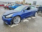 2018 Tesla Model 3 Blue vin: 5YJ3E1EB9JF133812