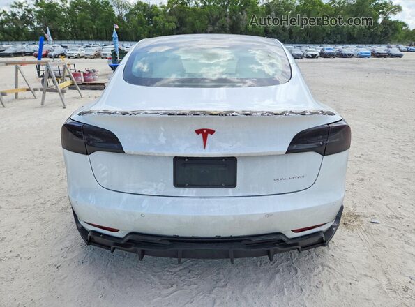 5YJ3E1EB9NF231244 2022 TESLA MODEL White უკანა ხედი