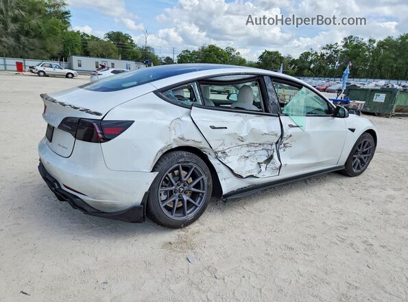 5YJ3E1EB9NF231244 2022 TESLA MODEL White უკანა მარჯვენა