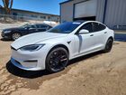 2021 Tesla Model S White vin: 5YJSA1E61MF442799