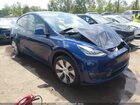 2021 Tesla Model Y Long Range Dual Motor All-wheel Drive Blue vin: 5YJYGAEE8MF278919