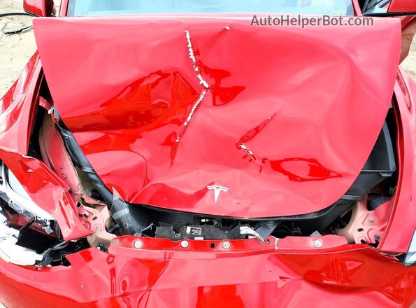 5YJYGDED9MF116645 2021 TESLA MODEL Red Widok komory silnika