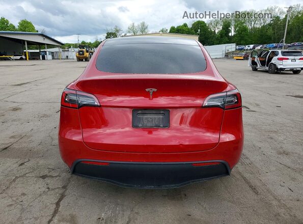 5YJYGDED9MF116645 2021 TESLA MODEL Red Widok z tyłu