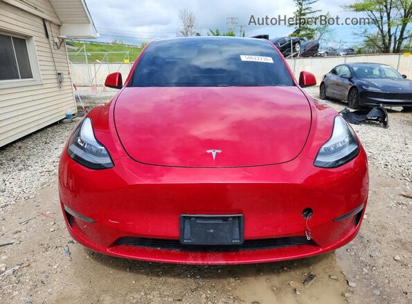 5YJYGDEE0MF072138 2021 TESLA MODEL Red Front view
