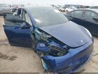 2021 Tesla Model Y Long Range Dual Motor All-wheel Drive Blue vin: 5YJYGDEE6MF078624