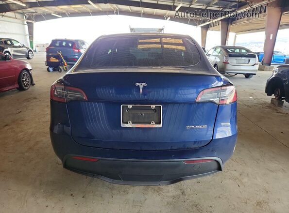 5YJYGDEF1MF277914 2021 TESLA MODEL Blue Widok z tyłu