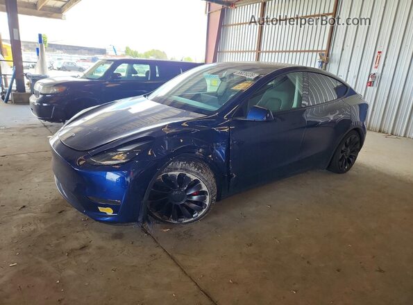 5YJYGDEF1MF277914 2021 TESLA MODEL Blue Przód lewy