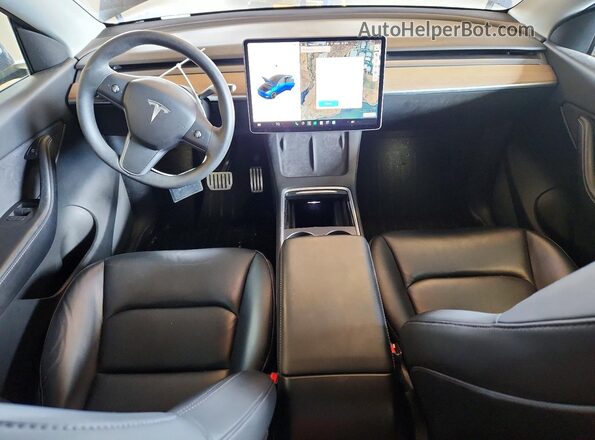 5YJYGDEF1MF277914 2021 TESLA MODEL Blue Widok deski rozdzielczej