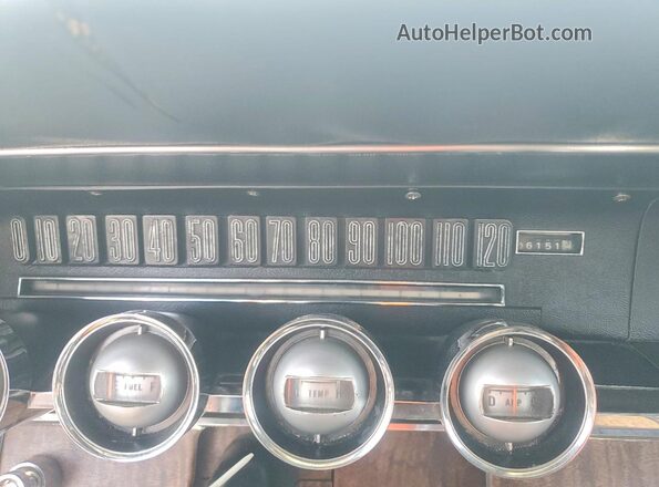 6Y87Z167198 1966 FORD THUNDERBIRD Black Вид щитка приладів