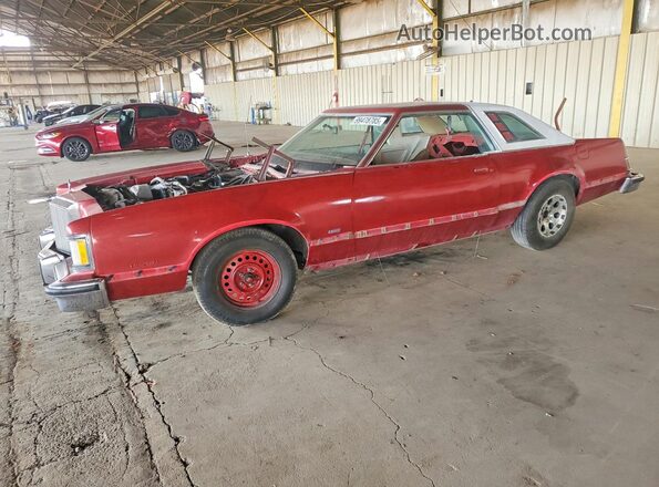 7A93H625047 1977 MERCURY MECURY Red წინა მარცხენა ხედი სამი მეოთხედიდან