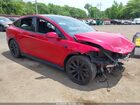 2022 Tesla Model X Dual Motor All-wheel Drive Red vin: 7SAXCBE58NF357833