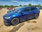 2022 Tesla Model X Blue vin: 7SAXCBE67NF332253
