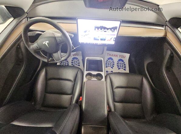 7SAYGDED4RF200253 2024 TESLA MODEL Gray Առջևի վահանակի տեսք