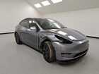 2024 Tesla Model Y Gray vin: 7SAYGDED4RF200253 Damage: Right Head Lamp, Missing, Replacement Required