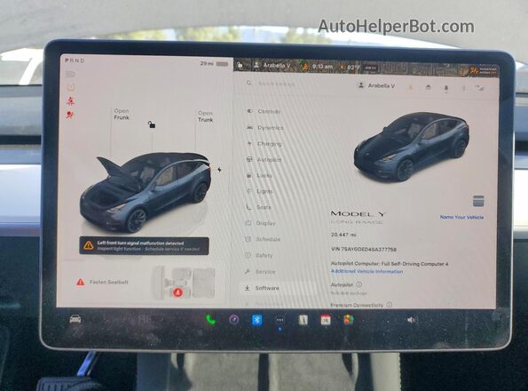 7SAYGDED4SA377758 2025 TESLA MODEL Charcoal Vista del cuadro de instrumentos