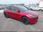2024 Tesla Model Y Long Range Dual Motor All-wheel Drive Red vin: 7SAYGDEE1RA222507