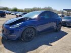 2022 Tesla Model Y Blue vin: 7SAYGDEE4NF458307
