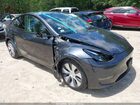 2024 Tesla Model Y Long Range Dual Motor All-wheel Drive Blue vin: 7SAYGDEE4RA254318