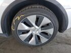 2023 Tesla Model Y White vin: 7SAYGDEE5PF637409 Damage: Left Rear Wheel, Curb Rash, > 12 Inches