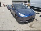 2022 Tesla Model Y Long Range Dual Motor All-wheel Drive Blue vin: 7SAYGDEE6NF481037