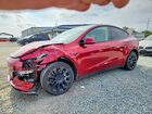 2024 Tesla Model Y Maroon vin: 7SAYGDEE7RF068730
