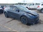 2024 Tesla Model Y Long Range Dual Motor All-wheel Drive Gray vin: 7SAYGDEEXRA308804