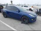 2022 Tesla Model Y Performance Dual Motor All-wheel Drive Синий vin: 7SAYGDEF1NF378133