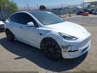 2023 Tesla Model Y Performance Dual Motor All-wheel Drive White vin: 7SAYGDEF2PF791195