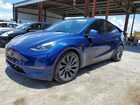 2024 Tesla Model Y Blue vin: 7SAYGDEF3RA268364