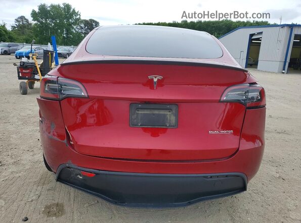 7SAYGDEF5RA292391 2024 TESLA MODEL Red Հետևի տեսք