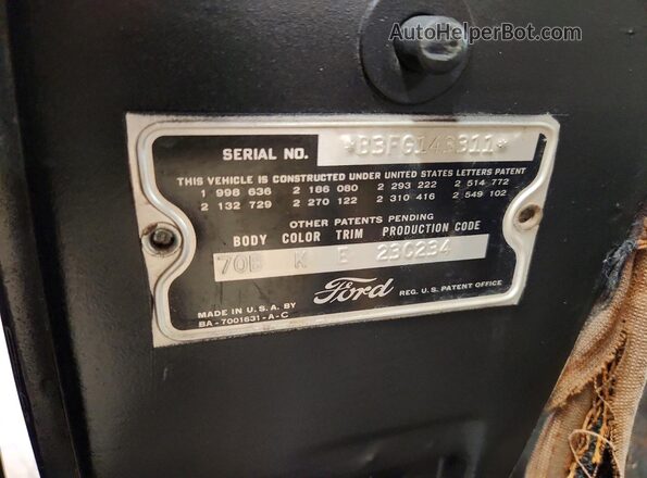 B3FG143311 1953 FORD CUSTOM Black Вид підкапотного простору