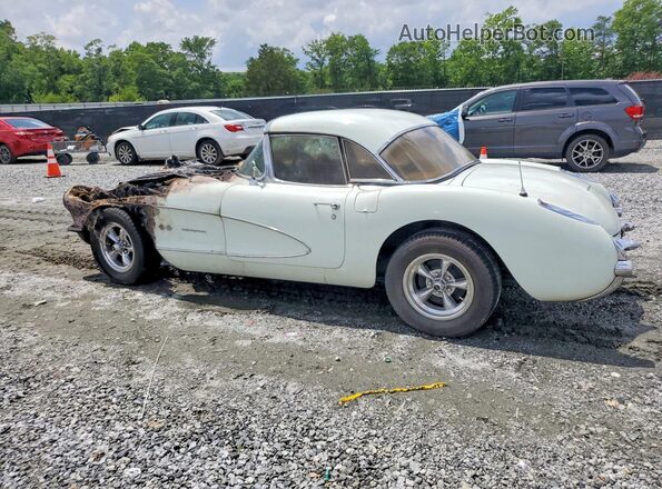 E57S105422 1957 CHEVROLET CORVETTE Белый Задняя левая четверть