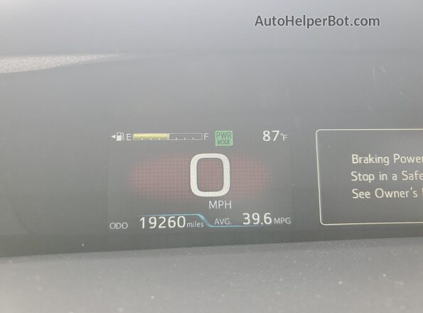 JTDKAMFP9N3215416 2022 TOYOTA PRIUS Silver Vista del cuadro de instrumentos